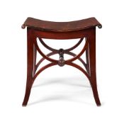 A REGENCY MAHOGANY STOOL, EARLY 19TH CENTURY