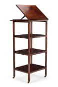 A GEORGE III MAHOGANY LIBRARY STAND, LATE 18TH CENTURY