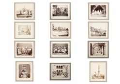 TWELVE PHOTOGRAPHIC PRINTS OF INDIA
