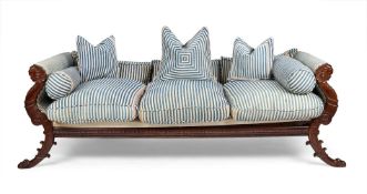 A GEORGE IV MAHOGANY SOFA, ATTRIBUTED TO JOHN TAYLOR