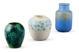 TWO RUSKIN ART POTTERY VASES, 1910 AND 1930