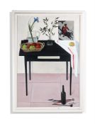 λ HENRI PEREZ (FRENCH B. 1931), STILL LIFE WITH FRUIT AND FLOWERS