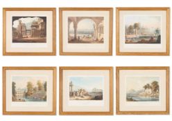 AFTER CAPTAIN ROBERT MELVILLE GRINDLEY (BRITISH 1786-1877), SIX AQUATINT VIEWS FROM SCENERY