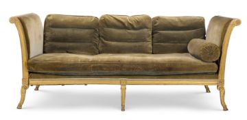 A LOUIS XVI GILTWOOD DAYBED, FRENCH