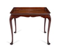 A GEORGE II MAHOGANY TEA TABLE, MID-18TH
