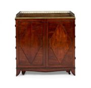 Y A REGENCY BRASS-MOUNTED MAHOGANY FREE-STANDING LIBRARY CABINET, CIRCA 1820
