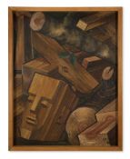λ WALTER GEORG KOSTKA (GERMAN 1884-1970), STILLEBEN HOLZ