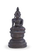 A bronze figure of Buddha
