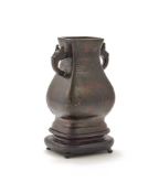 A Chinese bronze 'Hu' form vase