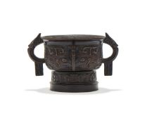 A Chinese bronze vessel