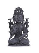A Chinese bronze figure of Boddhisattva