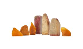 Three Chinese 'Chicken blood' soapstone seals