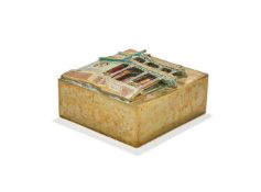 An unusual Chinese cloisonné box and cover