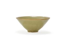 A Yaozhou celadon glazed conical bowl