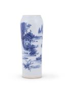 A Chinese blue and white vase small sleeve vase