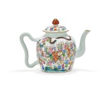 A large Chinese Famille Rose teapot
