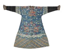 A Chinese Kesi weave silk Mandarin dragon robe
