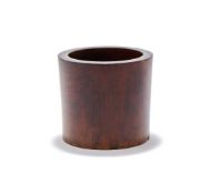 A Chinese Huanghuali brush pot