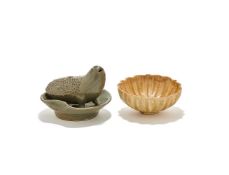 A Chinese longquan celadon chrysanthemum bowl