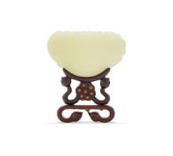 A Chinese white jade carved plaque