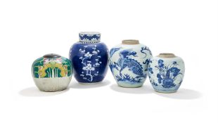 A Chinese blue and white 'Lotus' pond jar