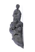A fragmentary bronze figure of a sage