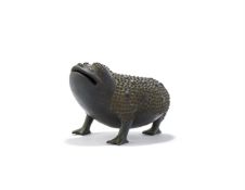A Chinese bronze three-legged Toad