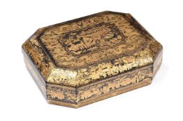 A Chinese export ware lacquered games box