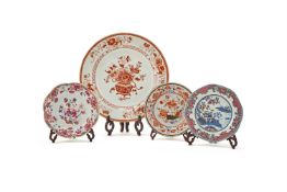 A Chinese iron-red and gilt large dish