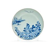 A Chinese blue and white dish
