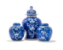 A Chinese blue and white vase and cover