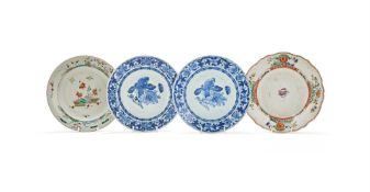 A pair of blue and white Chinese Export soup plates