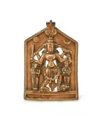 An Indian bronze Virabhadra plaque