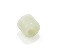 A Chinese white jade archer's ring