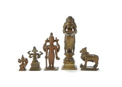 A bronze figure of Dipa-Lakshmi