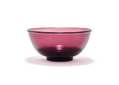 A Chinese purple glass bowl