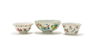 A Chinese famille rose cup