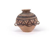 A Chinese painted twin handled jar