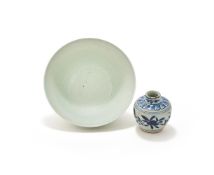 A small Chinese blue and white jar