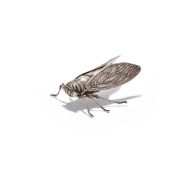 A fine Japanese silver articulated model of a Cicada
