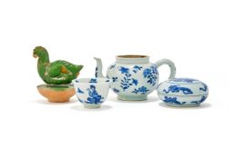 A Chinese blue and white tea bowl