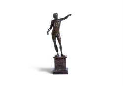 CIRCLE OF CAMELIO- A BRONZE FIGURE OF A STANDING MAN, EARLY 16TH CENTURY