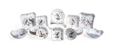 A MEISSEN (OUTSIDE DECORATED) PART SERVICE, LATE 19TH CENTURY
