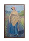 λ AUGUSTUS JOHN O.M., R.A. (BRITISH 1878-1961) DORELIA IN A LANDSCAPE