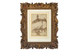 ITALIAN SCHOOL, 16TH CENTURY VIEW OF THE CHURCH OF SAN MICHELE IN BOSCO