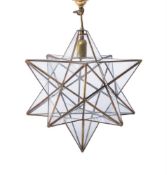 A STAR SHAPED HANGING LIGHT, MODERN
