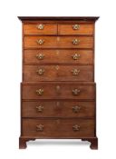 A LATE GEORGE III MAHOGANY TALLBOY, CIRCA 1760