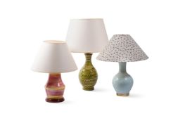 THREE TABLE LIGHTS, MODERN