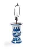 A CHINESE BLUE AND WHITE GU VASE, 19TH CENTURY