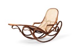A ‘MODEL NO. 7500’ BEECH BENTWOOD AND CANED ROCKING CHAIR, LATE 19TH/EARLY 20TH CENTURY